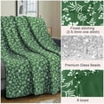 thumbnail image 2 of Teler Weighted Blanket for Adults 20 lbs, 48" x 72" Cooling Printed Heavy Blanket for Bed Sofa, Dark Green, 2 of 7
