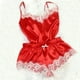 thumbnail image 4 of Conjunto de Pijama de satén de encaje para mujer, ropa de dormir Sexy, Tops sin mangas y pantalones cortos, conjuntos de 2 piezas, 4 of 4