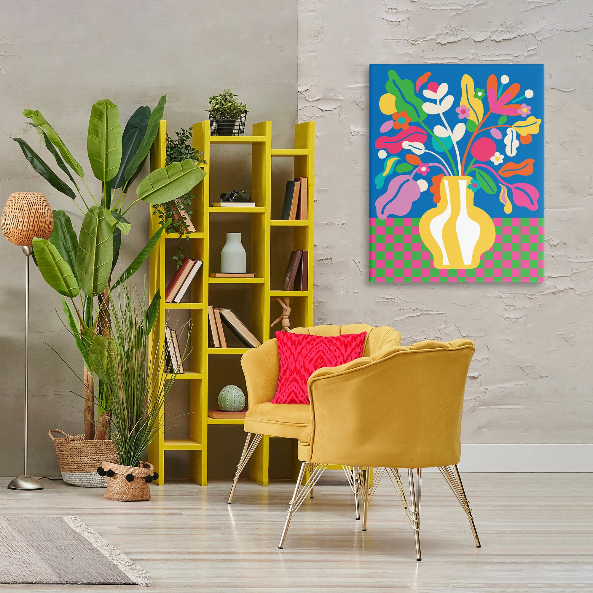 Stupell Industries Vivid Bloom Bouquet Plants & Flowers Painting Wrapped Canvas Art Print Wall Art, 30 x 40