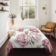 thumbnail image 4 of Pink Floral Tapestry for Bedroom Wall Hanging Tapestry, Spring Summer Modern Flower Leaf Ceiling Backdrop Tapestries Poster Blanket Wall Decor for Teens Room Living Room Dorm 55" x 73", 4 of 8