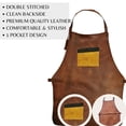 thumbnail image 6 of ELW Full Grain Leather Apron-1 Pouch, BBQ Apron, Men & Women's Apron, Kitchen, Cooking, Bartending, Workshop, One Size Fit, 6 of 8
