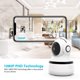 thumbnail image 3 of Video Baby Monitor Audio Baby Monitor, cámara de seguridad WiFi 1080P cámara IP inalámbrica cámara domo interior para el hogar con visión nocturna por infrarrojos, audio bidireccional y almacenamiento en la nube BANYUO Electrónica, 3 of 6