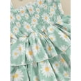 thumbnail image 7 of Suealasg Toddler Girls Outfits Sleeveless Tie-Up Spaghetti Daisy Print Layered A-line Dress Baby Girls Summer Beach Party Casual Dress, 7 of 7