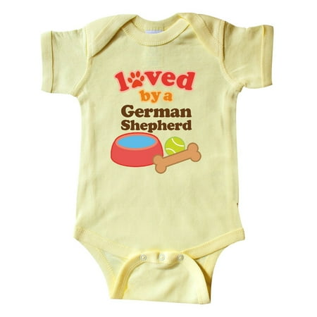 

Inktastic German Shepherd Loved By A Dog Gift Baby Boy or Baby Girl Bodysuit