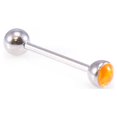 thumbnail image 1 of Tongue Barbell with UV Glow Synthetic Opal Design, Tongue ring, 1 of 2