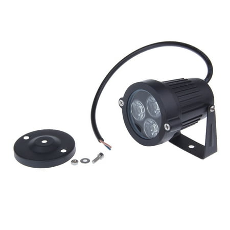 

DTOWER 3*3W LED Lawn Garden Flood Light Yard Patio Path Spotlight Lamp with Base Waterproof Cool White AC/DC 12V