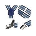 thumbnail image 4 of INSPIRE CHIC Unisex Elastic Y Shape Adjustable Printed Suspenders Blue-stripes 79 x 2.5cm/31 1/8 x 1 inches, 4 of 5
