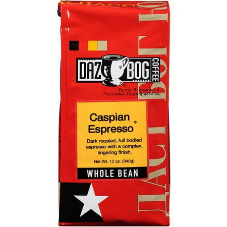 Dazbog Coffee Caspian Espresso Whole Bean Coffee, 12 oz, (Pack of 6)