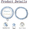 thumbnail image 5 of Monebena 2Pcs Heart Bracelet for Women 8mm Crystal Bracelets Gifts Healing Crystal Bracelets Love Charm Bracelet for Women Natural Stone Stretchable Jewelry Birthday Beaded Bracelet Gift for Women, 5 of 7