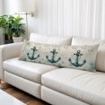 thumbnail image 3 of Nautical Anchor Long Body Pillow Cover 20x60 Inch, Vintage Coastal Summer Beach Coral Decorative Pillowcase with Zipper, Microfiber Pillow Protector, Soft Breathable Long Pillowcases for Women, 3 of 9