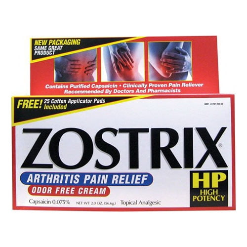 Zostrix High Potency Arthritis Pain Relief Cream, 2 Oz