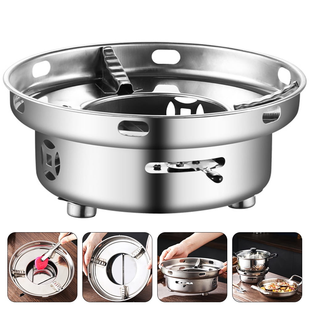 Stainless Steel Alcohol Stove Camping Stove Hotpot Stove Potable Alcohol Stove Windproof Stove