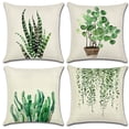 thumbnail image 1 of OTOSTAR Set of 4 Decorative Throw Pillow Covers 18x18 Inches, Green Plant Waterproof Cushion Covers, Perfect to Outdoor Patio Garden Living Room Sofa Farmhouse Decor, 1 of 9