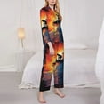 thumbnail image 3 of Naloa Sunset Surfing Silhouette Pajamas for Women Set, Womens Pajama Sets, Lounge Sets for Women, 2pjs for Women-Large, 3 of 7