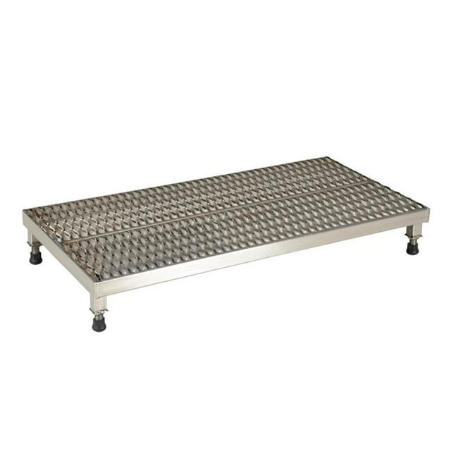 Vestil Manufacturing AHW-L-1936-SS 19 x 36 in. Réglable en Acier Inoxydable Work-Mate Stand avec Deck Dentelé&44; 6.75-8.75 in.