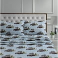 thumbnail image 5 of Tribeca Living 170-GSM Soft Flannel Extra Deep Pocket Bed Sheet Set with Oversized Flat winter outing grey King Cotton,Flannel Novelty Traditional, 5 of 5