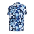 thumbnail image 2 of Vsdgher Evil Eye Print Men's Short Sleeve Stretch Polo Shirt, Moisture-Wicking Performance Polo Shirt, 2 of 8
