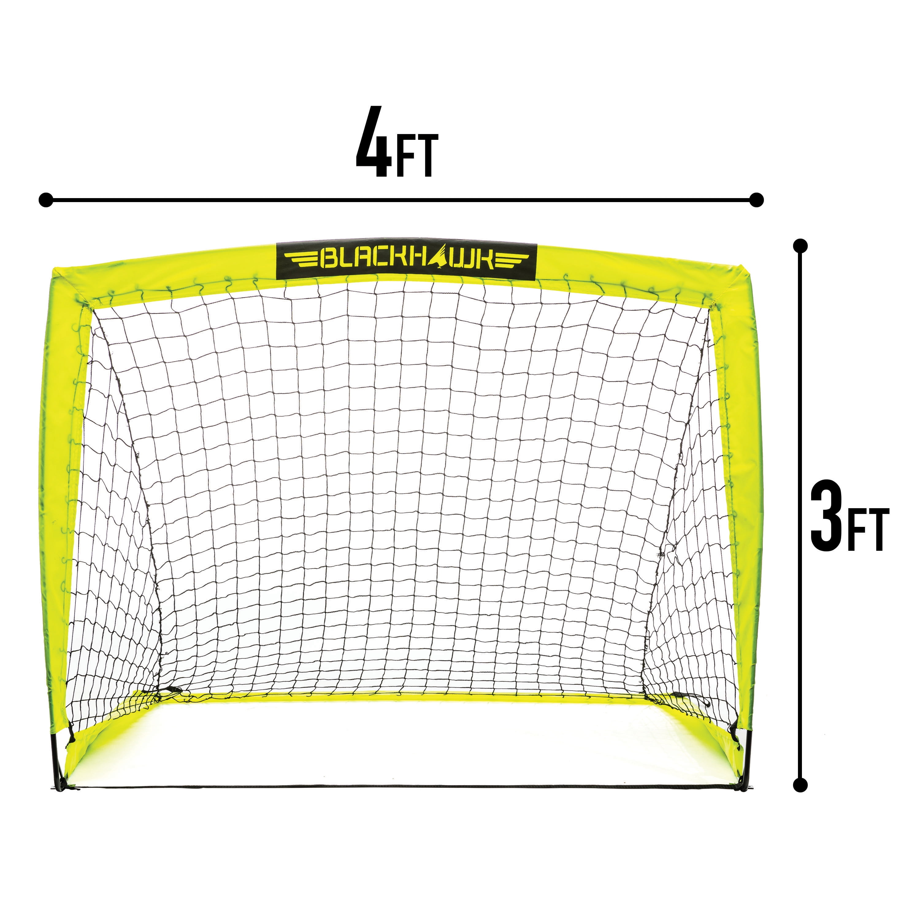 6 x 4 Foot Renewed Franklin Sports Blackhawk Insta-Set Portable Soccer Goal 