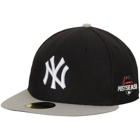 New York Yankees Authentic Dugout New York Yankees New Era Authentic Collection 5950 Post Season Patch Fitted Hat - Navy/Gray ()