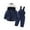 Navy, variant on lnmuld Two Piece Boys Insulated Winter Snowsuit Hooded Down Jumpsuit Thermal Wear Set for Outdoor Cold Weather Size:3-4 Years