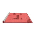 thumbnail image 2 of Ahgly Company Machine Washable Indoor Square Abstract Red Modern Area Rugs, 3' Square, 2 of 4