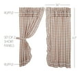 thumbnail image 3 of VHC Brands Annie Buffalo Portabella Check Farmhouse Ruffled Panel Curtain Set 63x36, 3 of 7