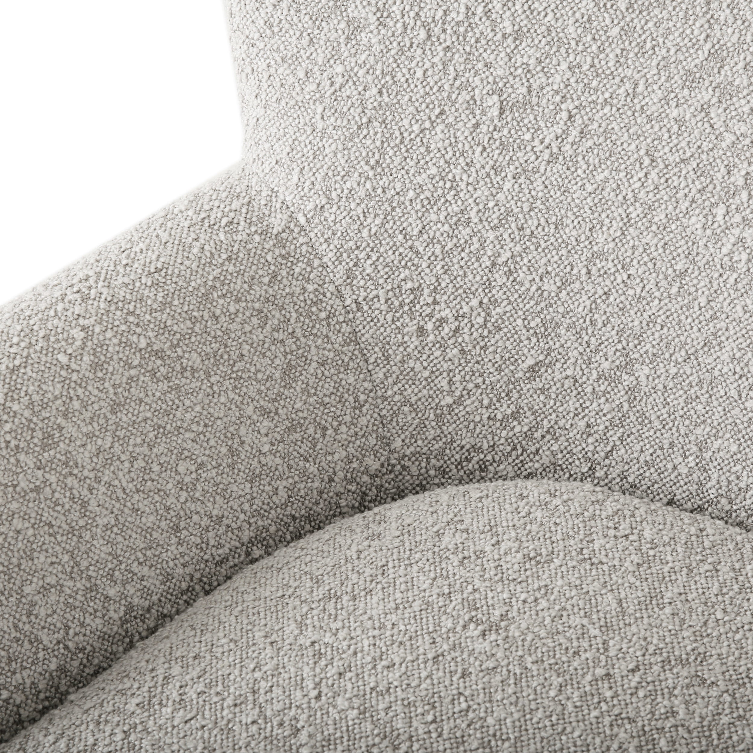 Noble House Willey Boucle Upholstered Club Chair and Ottoman Set, Stone and Matte Black