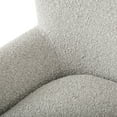 thumbnail image 3 of Noble House Willey Boucle Upholstered Club Chair and Ottoman Set, Stone and Matte Black, 3 of 7