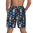 thumbnail image 3 of Kdxio Space Dog Print Men's Swim Trunks with Compression Liner 7 Inch Inseam Quick Dry Swim Shorts, 3 of 7