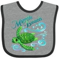 thumbnail image 3 of Inktastic Myrtle Beach Cute Sea Turtle with Waves and Bubbles Boys or Girls Baby Bib, 3 of 4