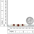 thumbnail image 4 of Gem Stone King 925 Sterling Silver and 10k Yellow Gold Red Garnet and White Lab Grown Diamond Bracelet for Women (3.58 Cttw, Round 7MM and 6MM, 6.5/7/7.5 inch, Made in Italy), 4 of 4