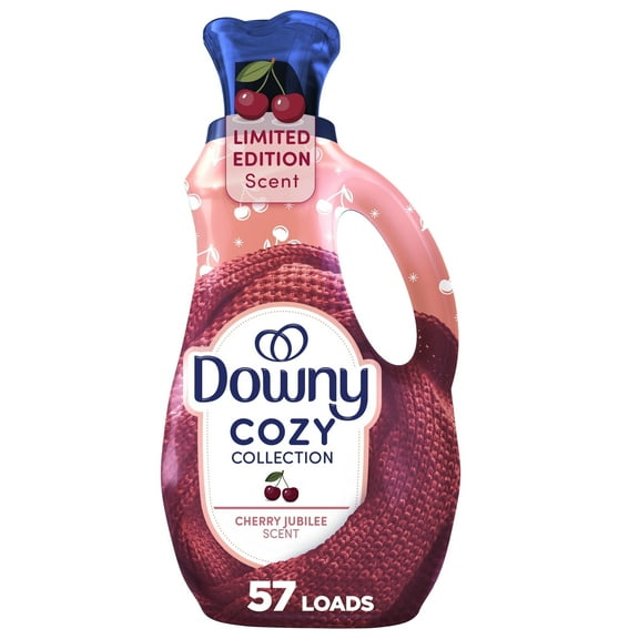 Downy Cozy Collection Liquid Fabric Softener, Cherry Jubilee Scent, 38 fl oz, 57 Loads