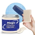 thumbnail image 1 of MAGIC KLEAN QUITA SARRO, Potente Crema Pulidora Profesional de 500 gramos, Elimina Manchas de Agua, Gotas, Sarro, Cochambre, etc de varias superficies. MAGIC KLEAN de 500G + FIBRA BLANCA., 1 of 9