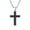 Black, variant on Stainless Steel Cross Necklace for Men Women, Couple Jewelry Gifts, 24 In