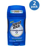 (2 Pack) Speed Stick Men's Antiperspirant & Deodorant, Stainguard Fresh, 2.7 Ounce