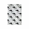 thumbnail image 1 of Aboriginal Hanging Pocket Organizer, Monochromatic Pattern with Silhouette Style Kangaroo Animal Print, Printed Polyester Storage Bag with Pockets, 14" x 20", Charcoal Grey and White, 1 of 2
