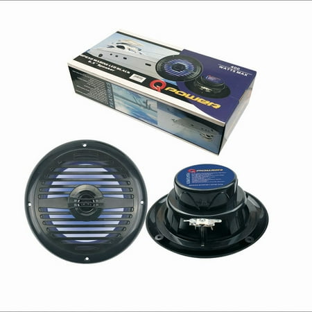 Q Power MARINE 6.5 Inch Waterproof Marine, Boat, and Car Speakers 120W, (Best Waterproof Bluetooth Speakers For Boat)