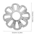 thumbnail image 2 of FONDOTIN 100pcs Bead Cap Silver Flower Spacer Beads Caps for Creating Bracelets Beginners, 2 of 8