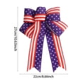 thumbnail image 3 of Junepar Red White Blue Patriotic Decorative Bow 250 Year Anniversary 4th of July Star Stripe Bow Patriotic Wreath Bow for Front Door Porch Wreath & Outdoor Decor, 3 of 6