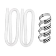 thumbnail image 2 of DYNWAVECA 2 Pieces Replacement Hose Pool Connection Hoses Accessory PVC 1.5M 1.25" Diameter with Clamps Professional Swimming Pool Hose White, 2 of 9