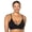 Black Hue, variant on Women's Seamless Pointelle Triangle Bralette with Removable Pads, Size XS-XXL