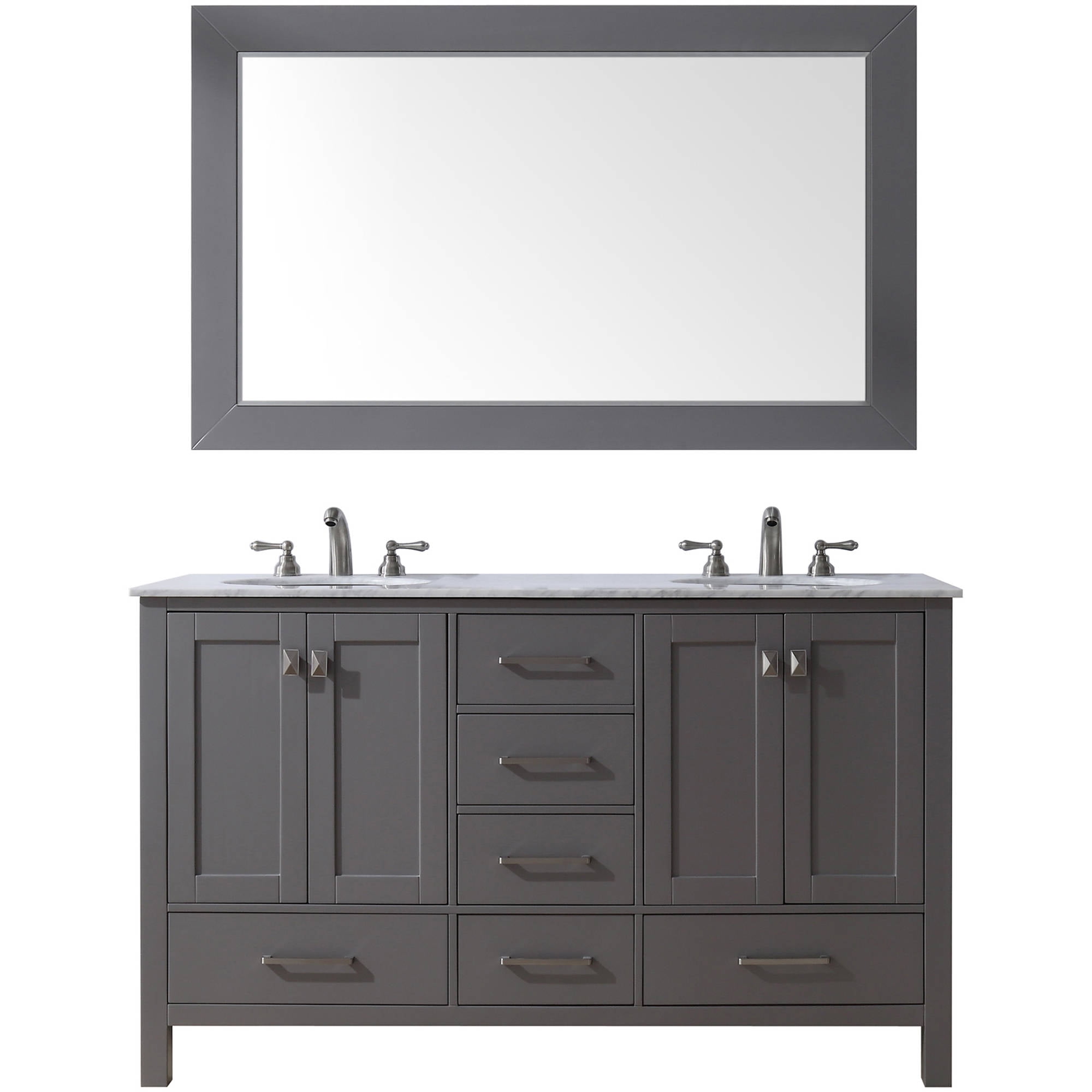 Ove Decors Tahoe 60 In 2 Mirror Double, Ove Decors Tahoe 60 In Bathroom Vanity With Mirror Dove Grey