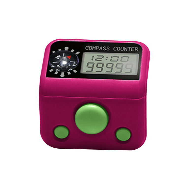Digital Finger Tasbeeh & Compass Counter LED Electronic Tally Counter