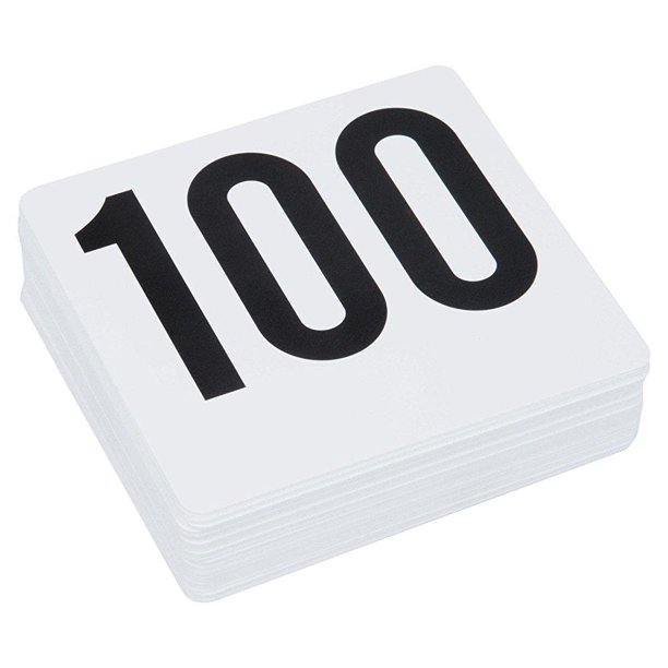ROY TN 1 100 Royal Industries Number 1100 Plastic Number Card Set