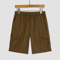 thumbnail image 6 of Gubotare Boys Summer Plaid Shorts Boys Lounge Shorts Soft Pull-On Gym School Sleep & Active Sports Shorts for Kids 14T 15T (Brown,14-15 Years), 6 of 8