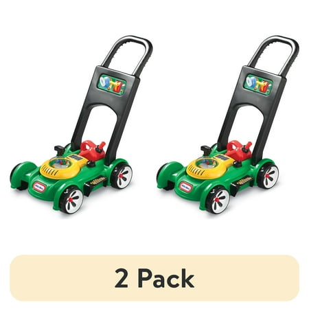 (2 pack) Little Tikes Gas N Go Mower, for Ages 3+, Green