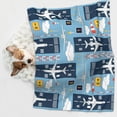 thumbnail image 6 of Yiaed Airplanes and Aviation Signs Print Dog Blankets-Cat Blanket Washable for Couch Protection,Puppy Blanket, Soft Plush Reversible Throw Furniture Protector-Small, 6 of 8