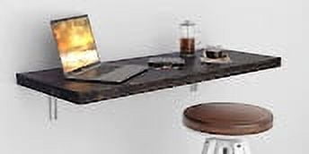MCC Wall Mounted Floating Desk Folding Table for Small Spaces Kitchen Counter, Laundry Shelf, Computer Workbench for Wall, Fold Down Desk and Free Spirit Level Gift