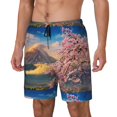 thumbnail image 2 of Daiia Cherry Blossoms Mens Swim Trunks Swim Shorts Quick Dry Swim Shorts with Mesh Lining Pockets-XX-Large, 2 of 9