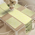 thumbnail image 2 of Ambesonne Floral Table Runner & Placemats, Minimalistic Daisy Flower, Placemat 4 pcs + Runner 12"x72", Pale Yellow Orange White, 2 of 2
